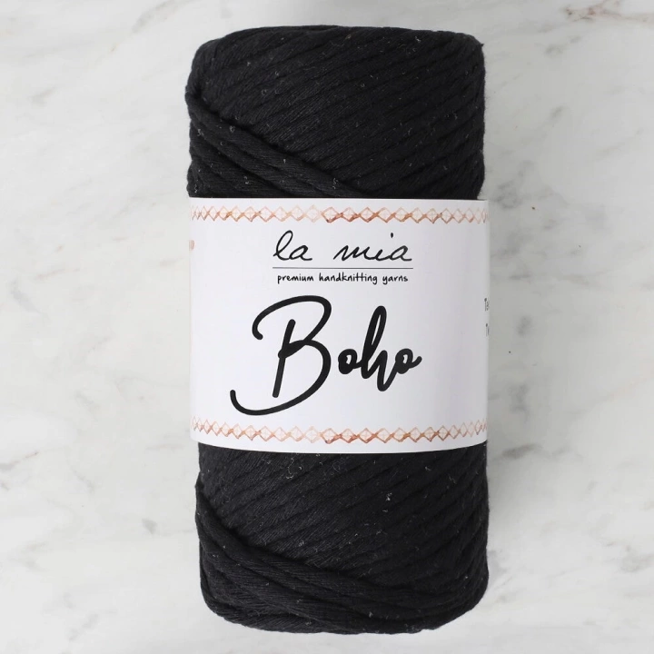 BFS  Boho Siyah Büküm Makrome İpi - L006 - 33997