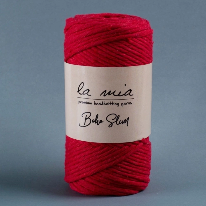 BFS  Boho Slim Kırmızı El Örgü İpi -L033 - 34197