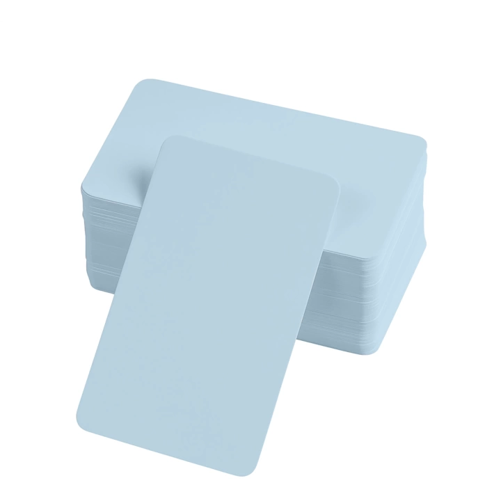 BFS Boş Kelime Kartları 5x8 cm - 50 Adet Oval Kenarlı | Tabu &amp; Not Kartları - Mavi
