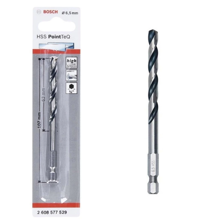 BFS Bosch Pointteq Altıgen Şaftlı Hss Matkap Ucu 6,5 mm