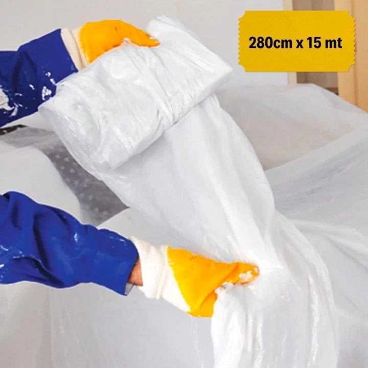 BFS    Boya Badana Eşya Koruma Hışır Örtüsü 280cm x 15 mt  Yapışkanlı Hışır Örtü
