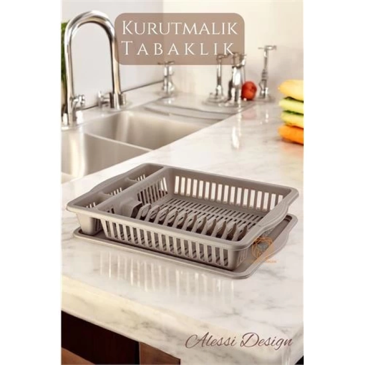BFS Bulaşık Durulama Sepeti Tabaklık Bulaşık Kurutmalık KAHVE Alessi