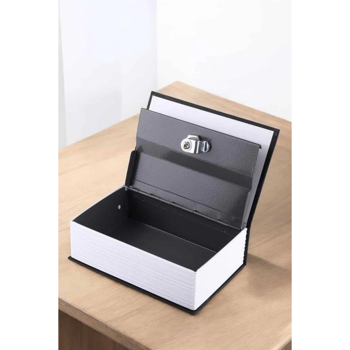 BFS Büyük Boy Anahtarlı Kitap Görünümlü Gizli Kasa Çelik Kasa Altın Kasası