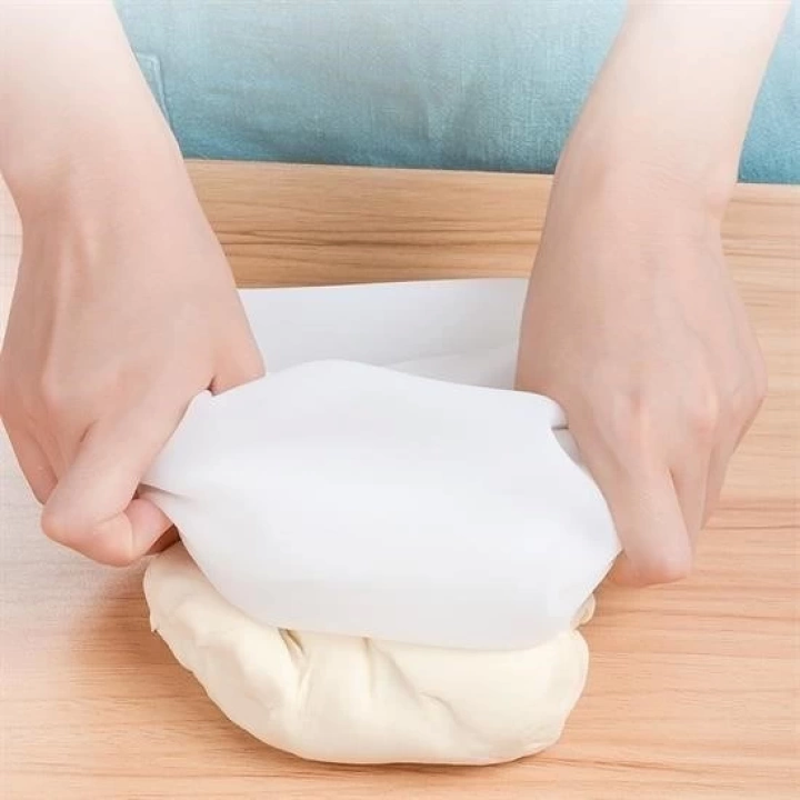 BFS  Büyük  Hamur Torbası  Silikon Şeffaf Hamur Yoğurma Torbası Ekmek Makarna Mantı  Hamuru Kolay