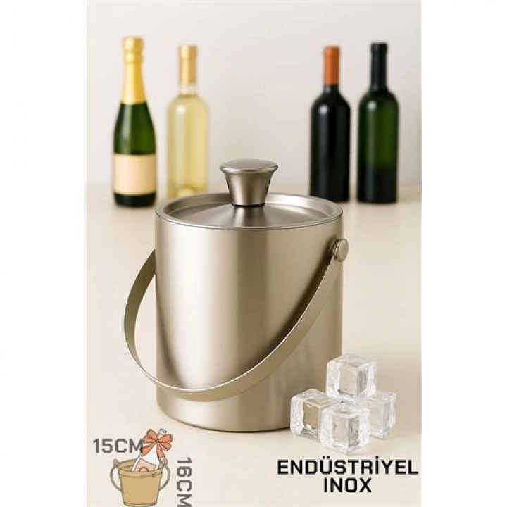 BFS  Buz Kovası Çift Cidarlı Yalıtımlı Endüstriyel Inox Şampanya Şarap Bira Soğutucu BIG