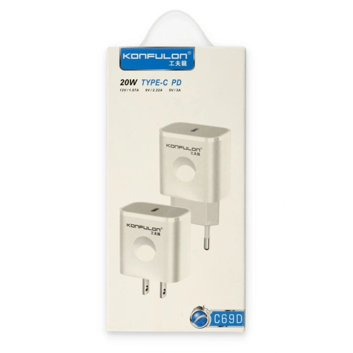 BFS C69D 20W Type-C Çıkışlı PD Şarj Cihazı