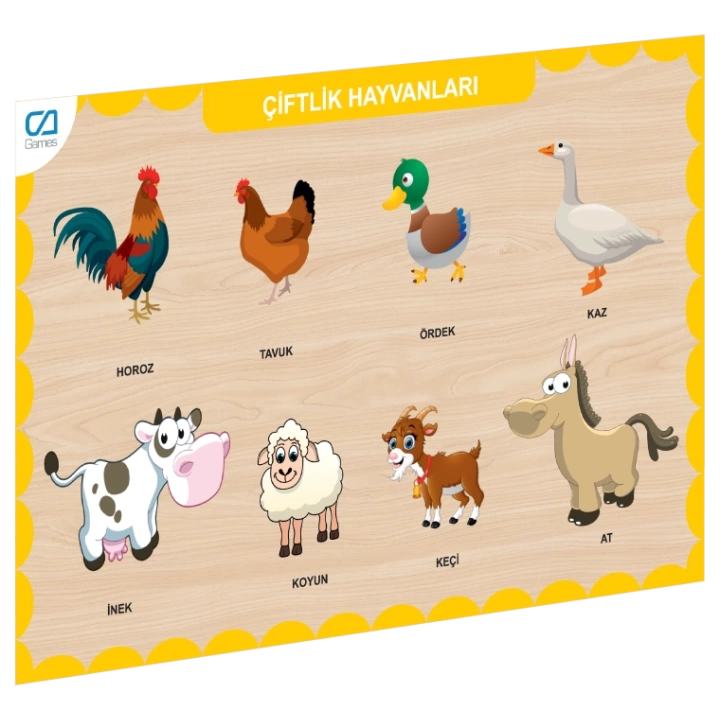 BFS  CAAHS-3211 CA GAMES AHŞAP ÇİFTLİK HAYVANLARI BUL-TAK