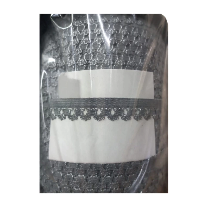 BFS Çamaşır Lastiği Dantelli 1 cm 1 Metre Gri