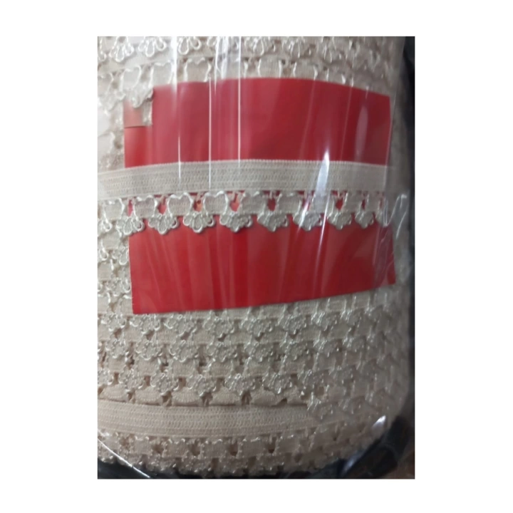 BFS Çamaşır Lastiği Dantelli 1 cm 75 Metre 1 Top Krem