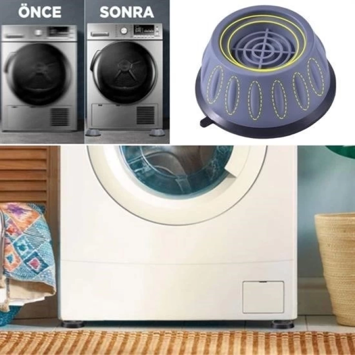 BFS  Çamaşır Makinesi Sarsıntı Titreşim Ses Önleyici Kaydırmaz Ayak 4lü Set