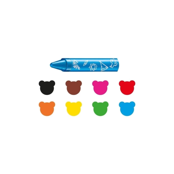 BFS   Carioca Jumbo Bebek Elleri Kirletmeyen Pastel Boya Kalemi 8Li