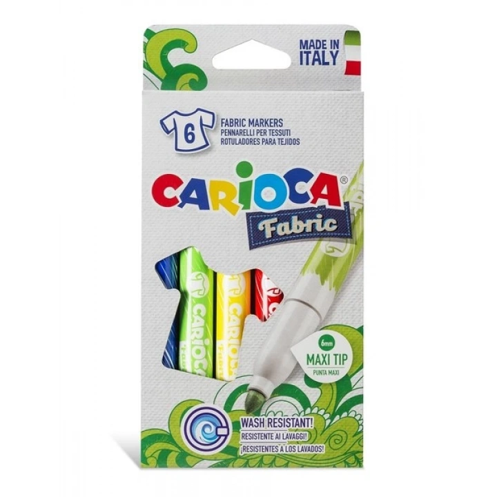 BFS   Carioca Keçeli Kumaş Boyama Kalemi Maxı 6Lı
