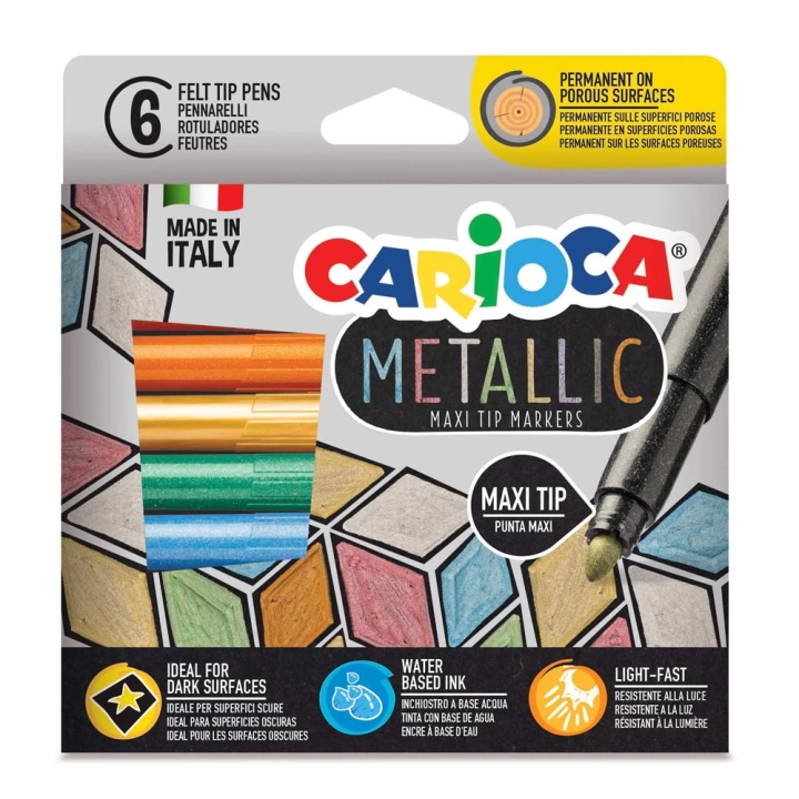 BFS   Carioca Metalik Jumbo Keçeli Kalem 6Lı