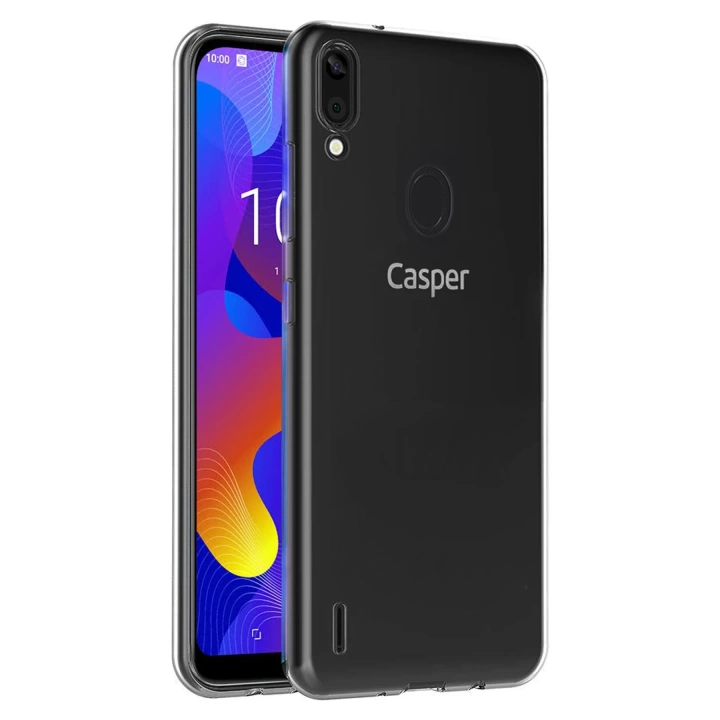BFS  Casper Via E3 Kılıf Lüx Şeffaf Silikon - Şeffaf