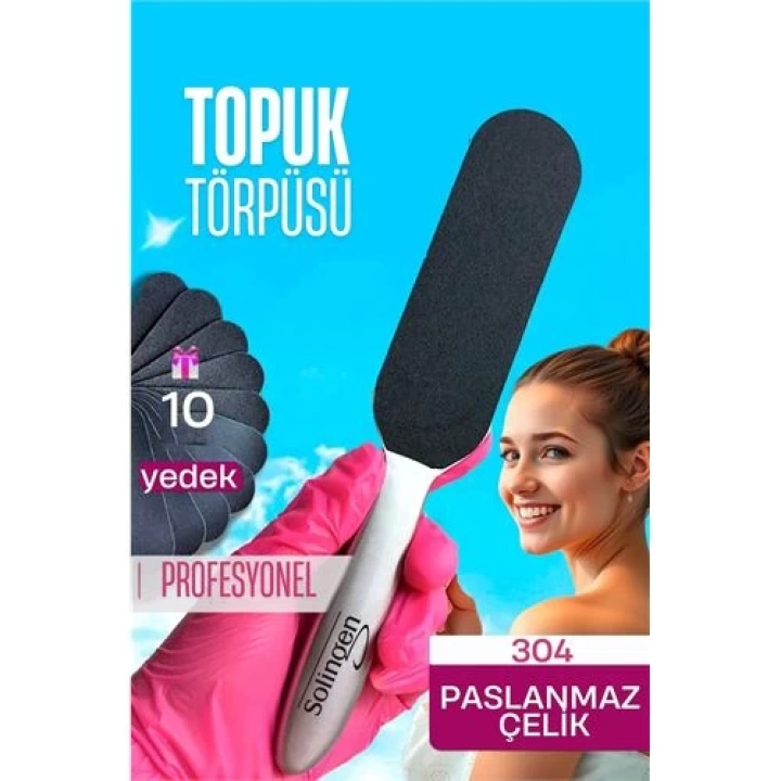 BFS   Çelik Topuk Törpüsü - 10 Yedekli Profesyonel Çelik Topuk Törpüsü Solingen Professional