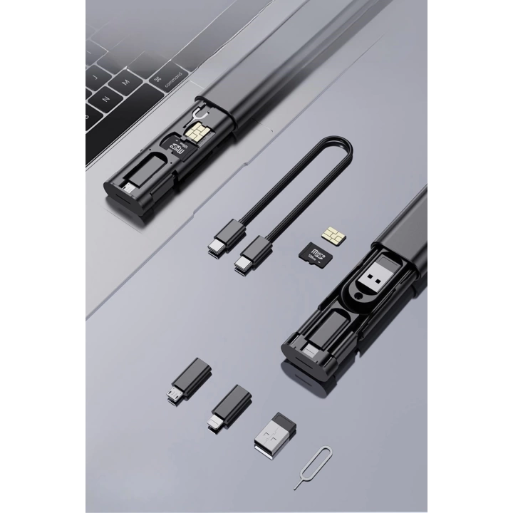BFS  Cep Tipi 60W Bas Aç Type-C,İphone Şarj,Micro USB Hızlı Şarj Data Kablo Seti