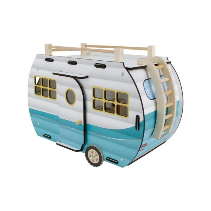 BFS ÇG95 Ahşap Karavan Turkuaz -Okutan