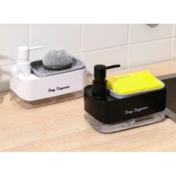 BFS Çift Hazneli Sıvı Sabunluk ve Süngerlik Hazneli
