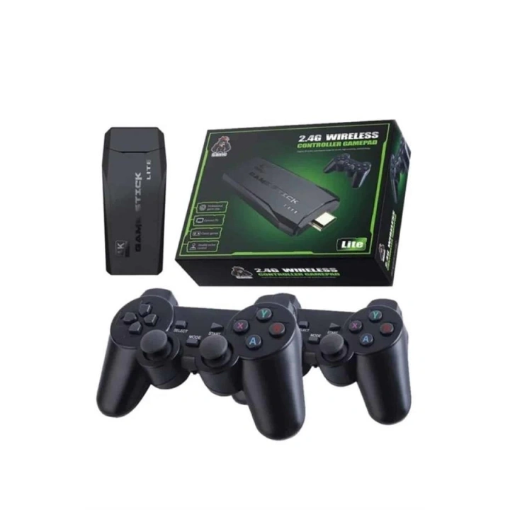 BFS Çift Kollu 2.4g kablosuz Retro 4k Game stick 3500 oyun atari HD Görüntü Kalitesi