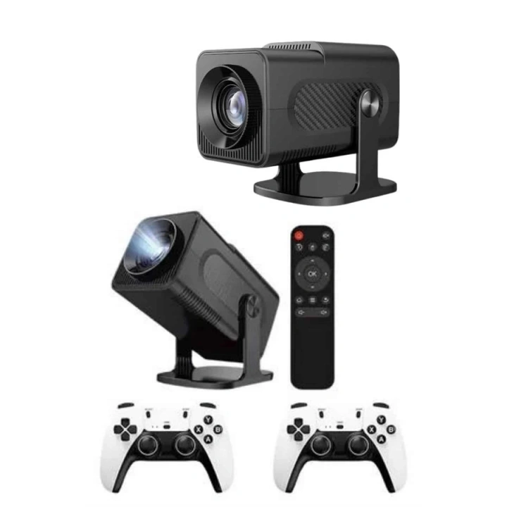 BFS Çift Kollu Game Box Projeksiyon Cihazı Kumandalı Android Tv Dahili Hoparlör