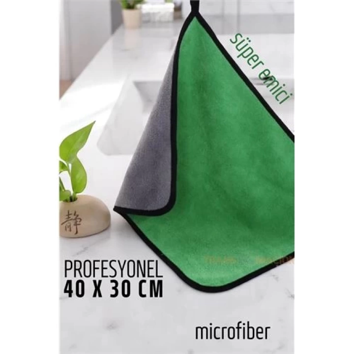 BFS Çift Yüzeyli Profesyonel Microfiber Havlu - Süper Emici Temizlik Bezi  40 x 30 cm