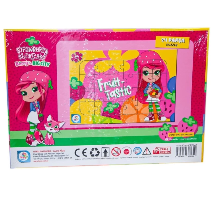 BFS  CK7862 Çilek Kız 24 Parça Frame Puzzle 1 - Utku Oyuncak