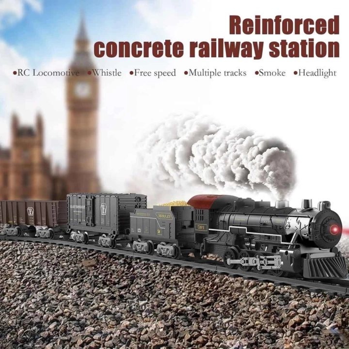 BFS   Classic Steam Kumandalı 2,4 Ghz Pilli Tren Seti 30 Parça 1613G