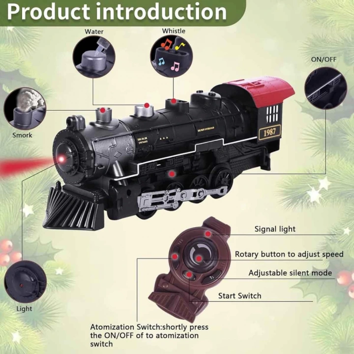 BFS   Classic Steam Kumandalı 2,4 Ghz Pilli Tren Seti 30 Parça 1613G