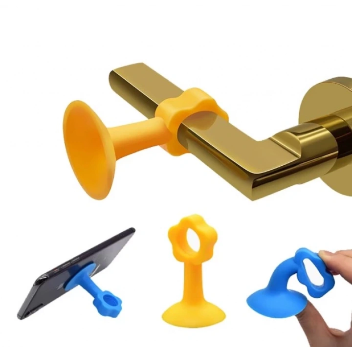 BFS  CM-072 Vantuzlu Geçmeli Kapı Kolu Stoper 4lü Set Beyaz