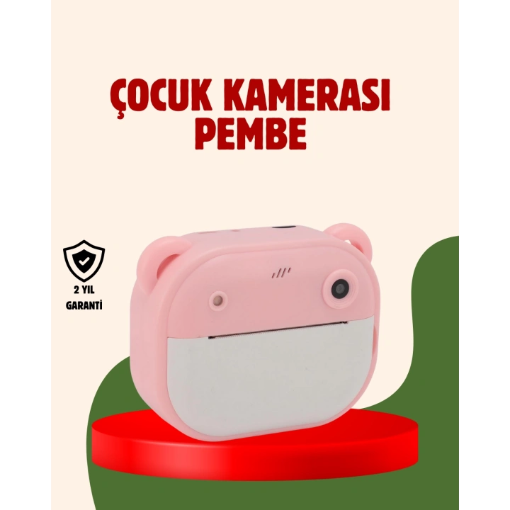 BFS Çocuklar İçin Şipşak Yazıcı Kamera 24MP HD Çift Lensli Termal Baskılı