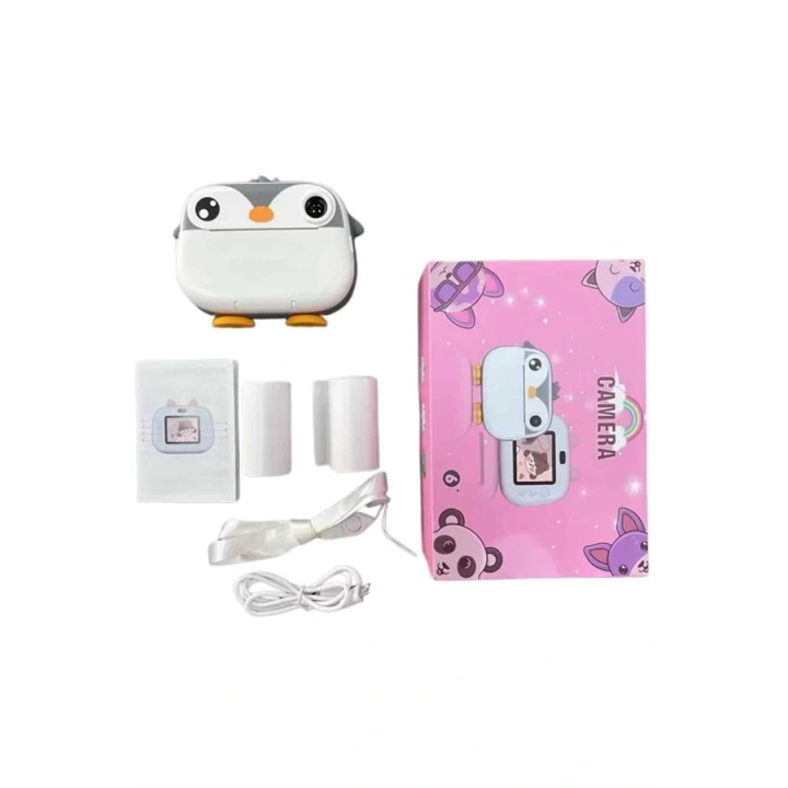 BFS Çocuklara Özel Şirin Tasarımlı Mini Fotoğraf Yazıcısı 3 Adet Rulo Hediyeli