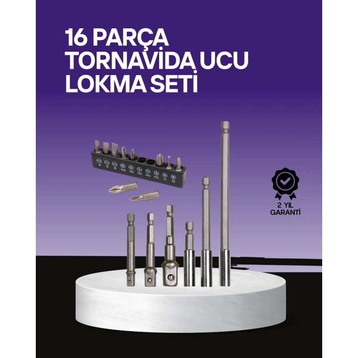 BFS Çok Amaçlı 16lı Bits Uç Seti Dayanıklı Tornavida Adaptör