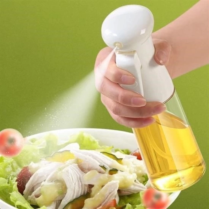 BFS   Çok Amaçlı Cam Şişe Püskürtmeli Dağıtıcı Yağdanlık Limonluk Sirke Sosluk Spreyi Beyaz