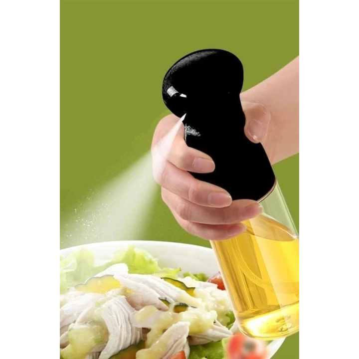 BFS   Çok Amaçlı Cam Şişe Püskürtmeli Dağıtıcı Yağdanlık Limonluk Sirke Sosluk Spreyi Siyah