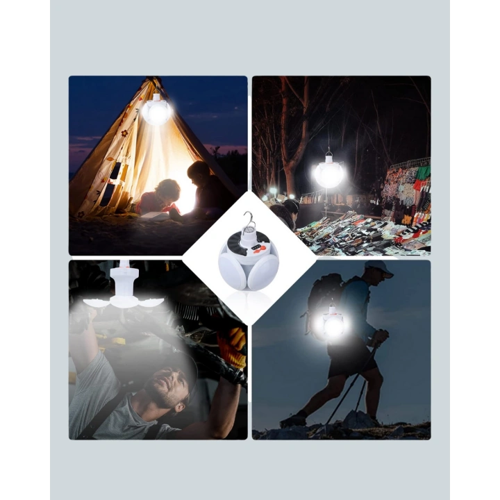 BFS Çok Amaçlı Katlanabilir Güneş Enerjili Kamp Lambası – Masa Üstü ve Asılabilir Kullanım