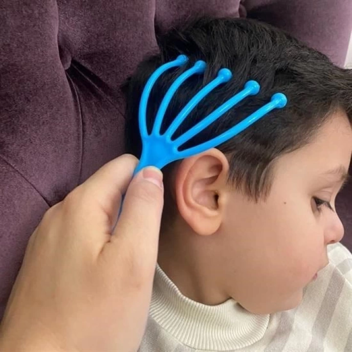 BFS  Çok Fonksiyonlu 5 Uçlu Bilyeli Baş Boyun Bacak Kol Masaj Alet Rahatlatıcı Kafa Masaj Aparatı