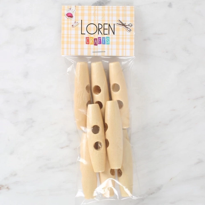 BFS  Crafts 8li Ahşap Çoban Düğme - 1003
