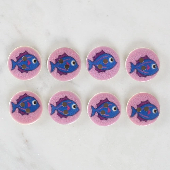 BFS  Crafts 8li Balık Düğme - 1163