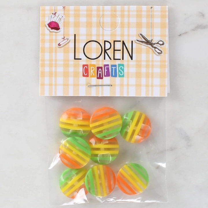BFS  Crafts 8li Desenli Düğme - 1083