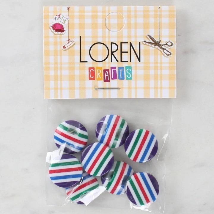 BFS  Crafts 8li Desenli Düğme - 1084