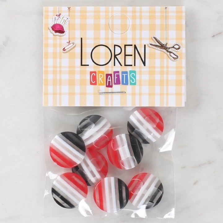 BFS  Crafts 8li Desenli Düğme - 1090