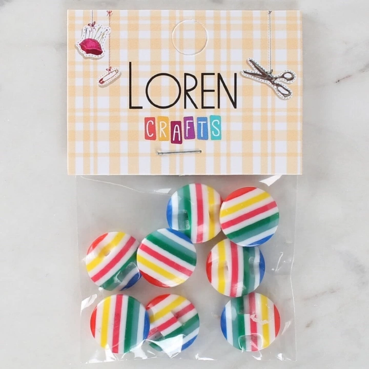 BFS  Crafts 8li Desenli Düğme - 1097