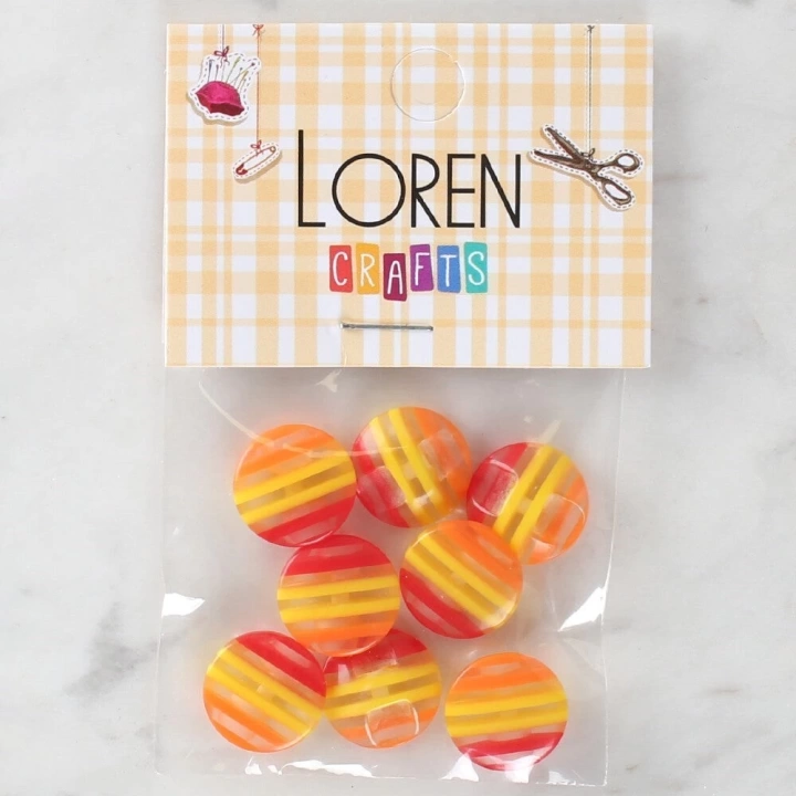 BFS  Crafts 8li Desenli Düğme - 1102