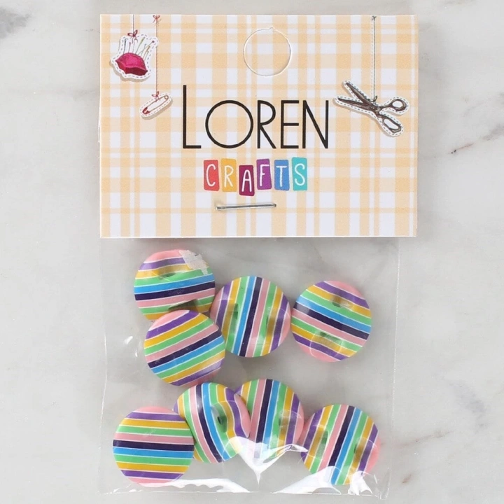 BFS  Crafts 8li Desenli Düğme - 1104
