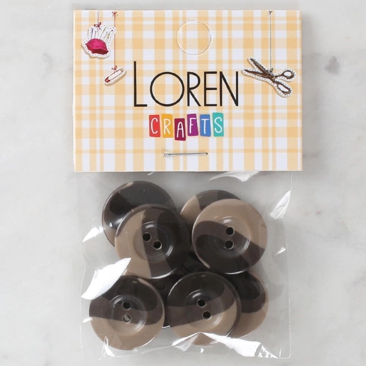 BFS  Crafts 8li Düğme Kahverengi - 1139