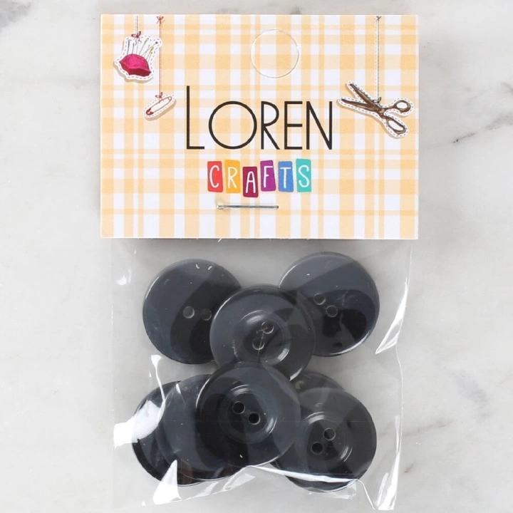 BFS  Crafts 8li Düğme Koyu Gri - 1122