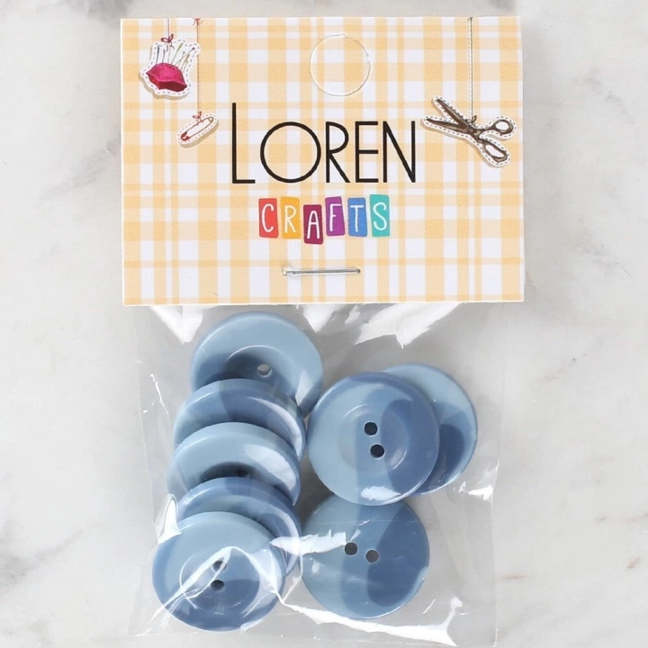 BFS  Crafts 8li Düğme Mavi - 1132