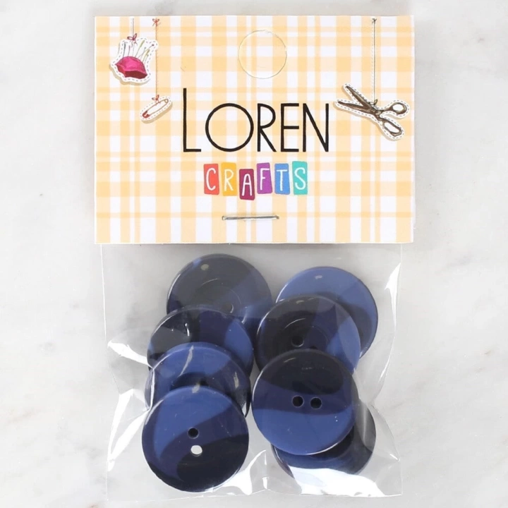 BFS  Crafts 8li Düğme Mavi - 1141
