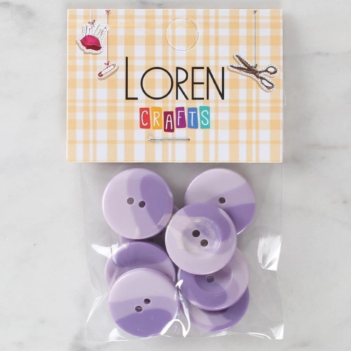 BFS  Crafts 8li Düğme Mor - 1136