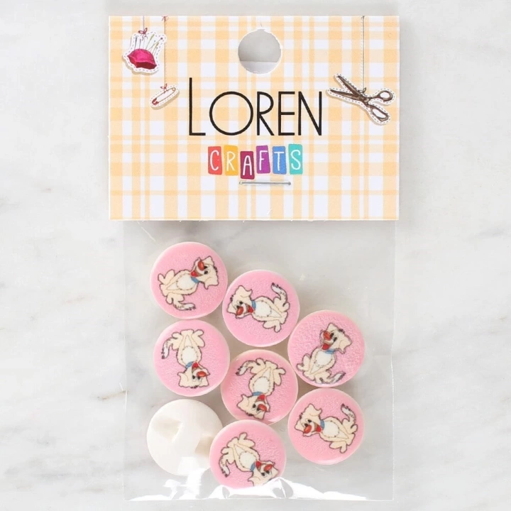 BFS  Crafts 8li Köpek Düğme - 1032